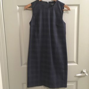 Theory Adraya Checkered Wool Shift Dress